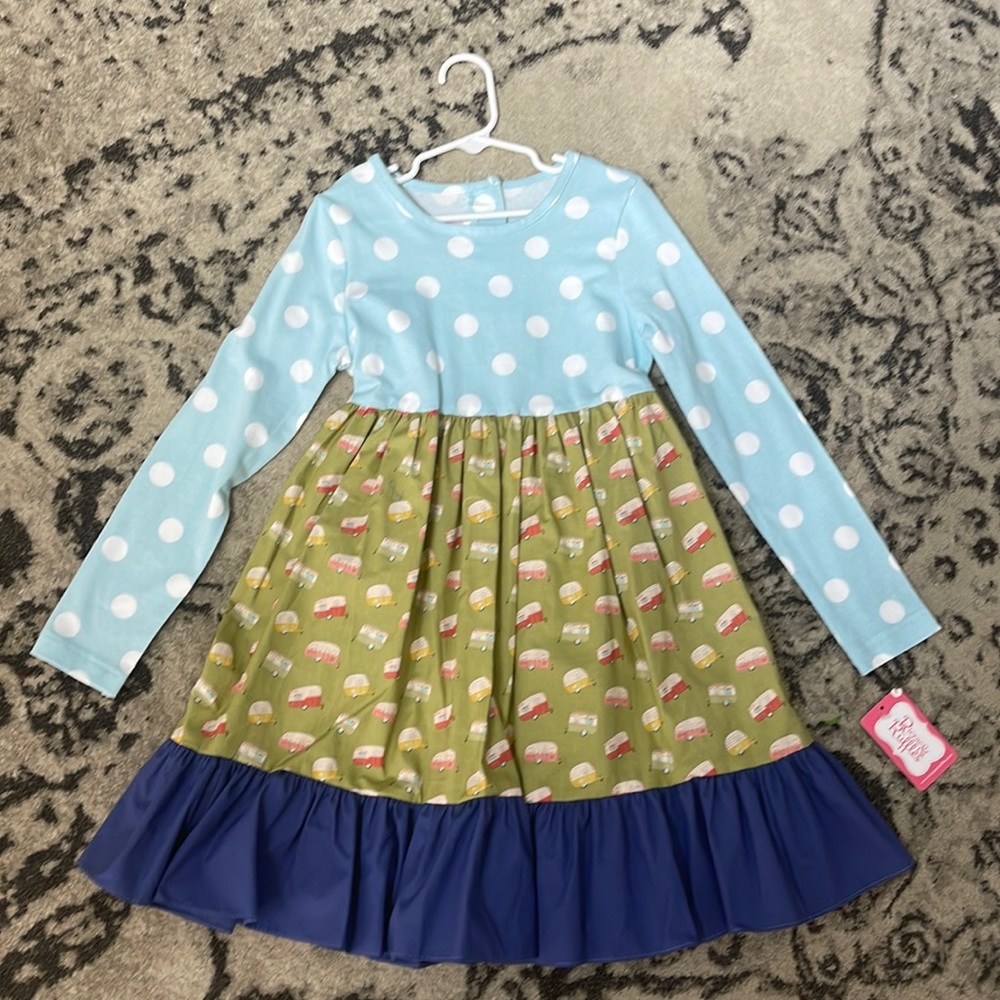 Ric Rac Ruffles Camper Dress - New with tags